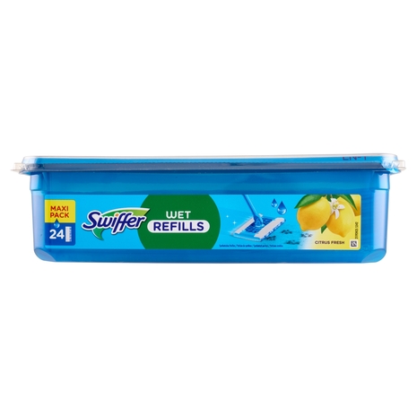 Swiffer Wet Panni Umidi Lavapavimenti Citrus Fresh - Ricarica 24 Salviette